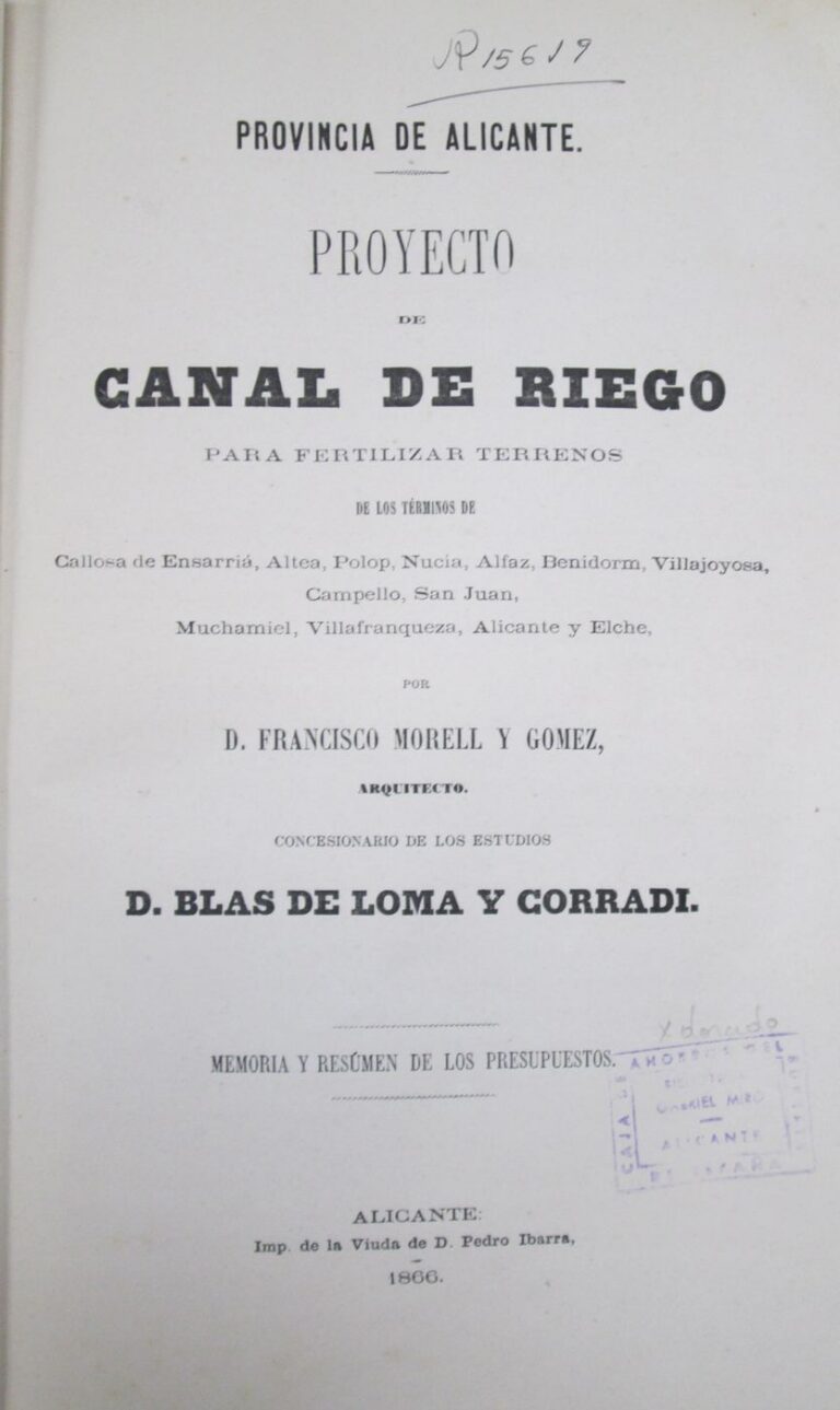 El proyecto de Francisco Morell